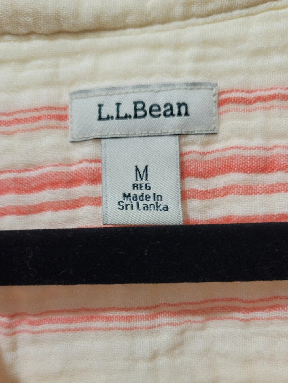 L.L. Bean Linen Popover Top M